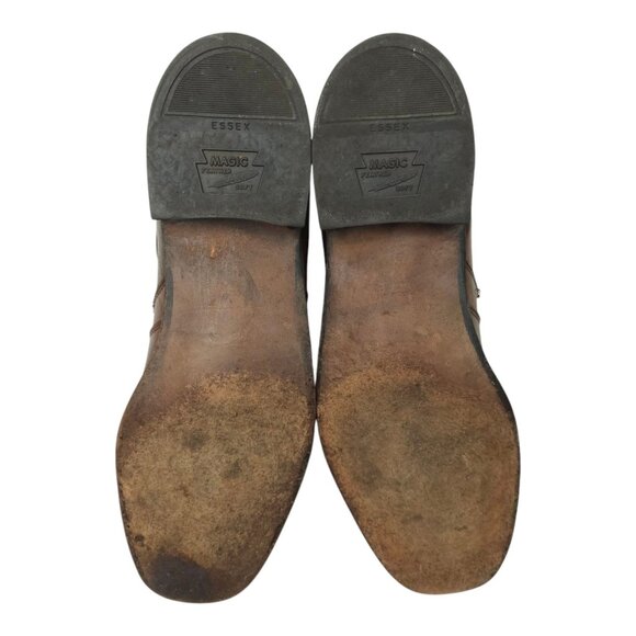 French Shriner Ankle Boot Mens 8.5 E Vintage Dress Monk Strap Buckle Leather - Picture 6 of 16